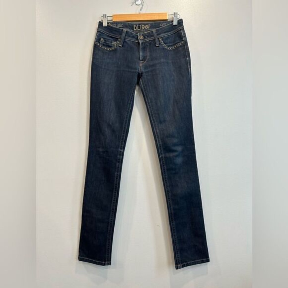 DI1961 Kate Slim Straight Leg Studded Jeans